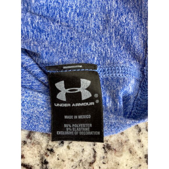 Under Armour HeatGear Fitted Sleeveless Tank Top Blue LG Athletisure Gym - Picture 5 of 9